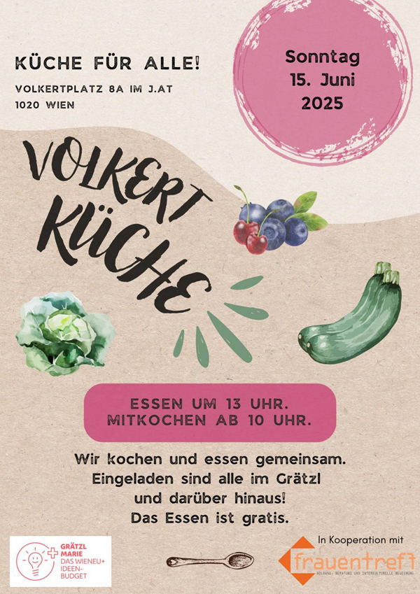 KüfA  am Volkertmarkt: Küche für alle - Gutes Essen für alle - Gutes Leben für alle